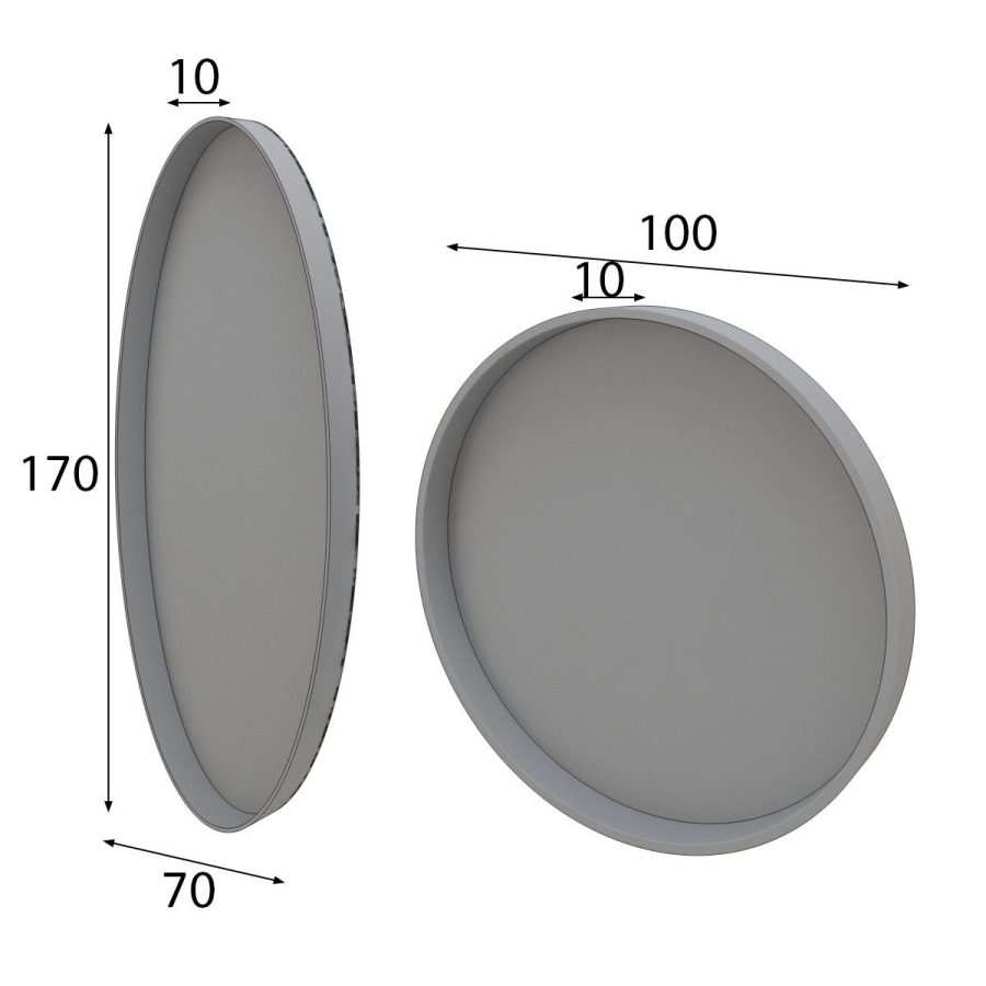 58528 metal circular mirror