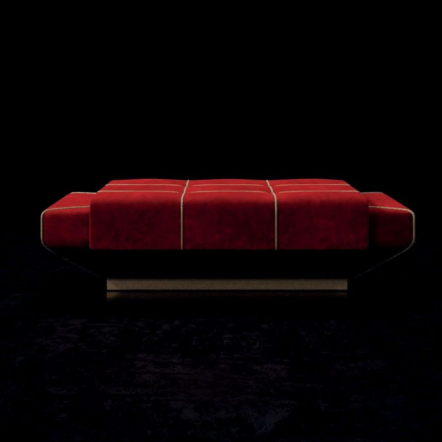 Bedroom upholstered bench 56665