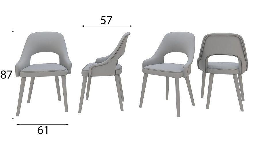 Medidas silla de diseño
