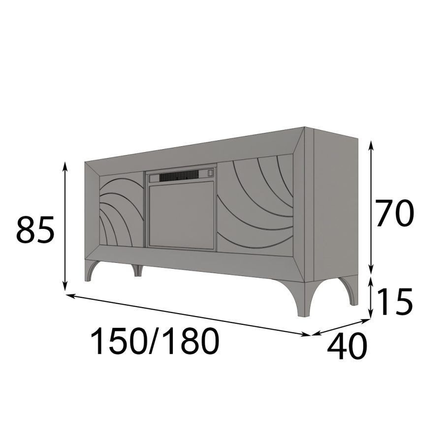 Design fireplace TV cabinet