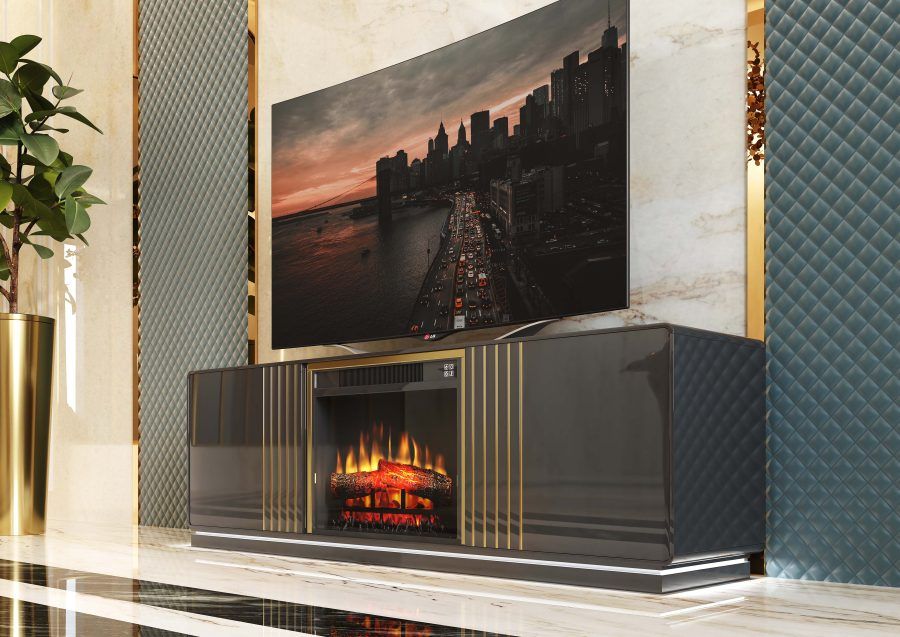 Modern fireplace TV cabinet CH03