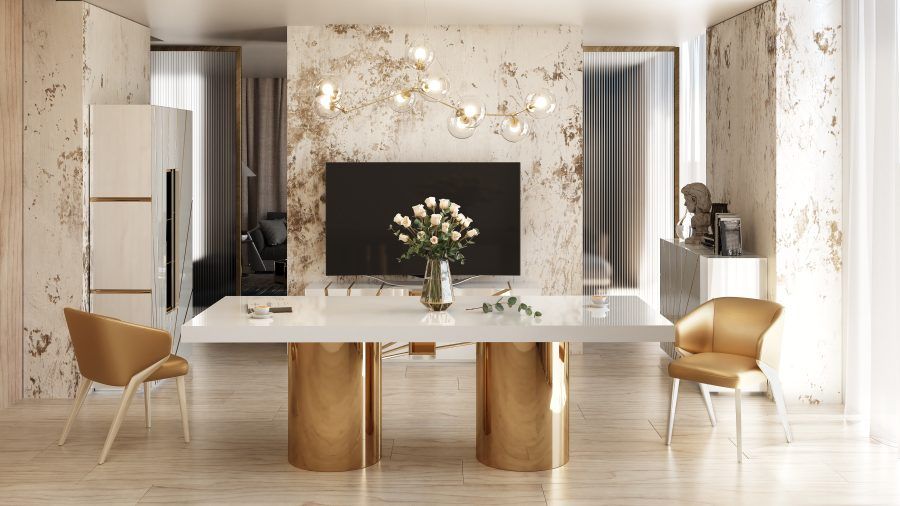 Gold Dining Table GD01